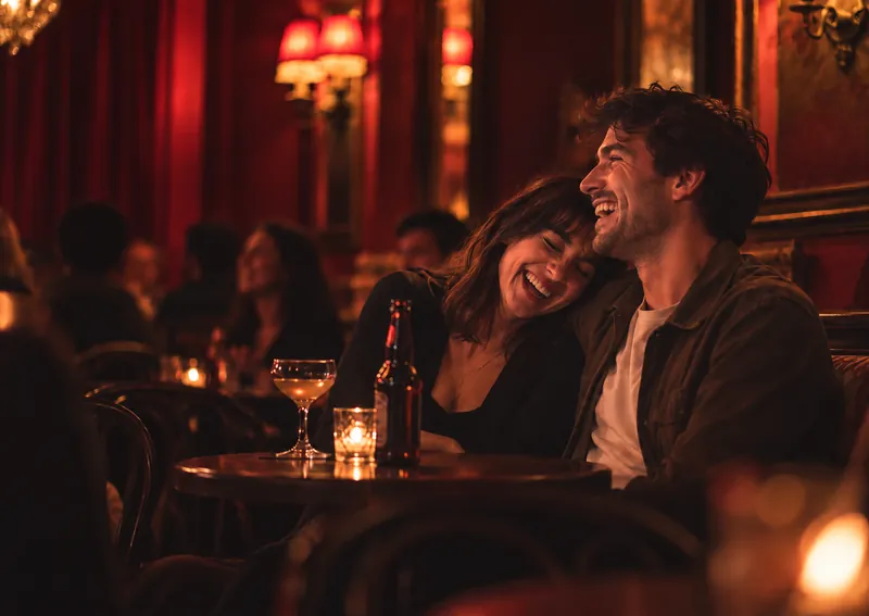 The crowd laughing at a Jetpack show