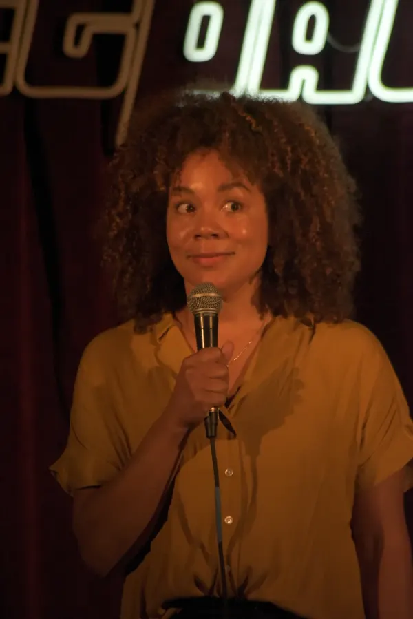 A comedian on the Jetpack stage